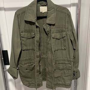 Aeropostale Airborne Military Style Green Hooded Coat Jacket Women’s small